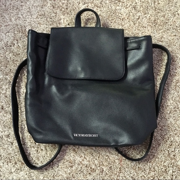 VICTORIA’S SECRET Black Drawstring Cinch Backpack - Picture 1 of 7